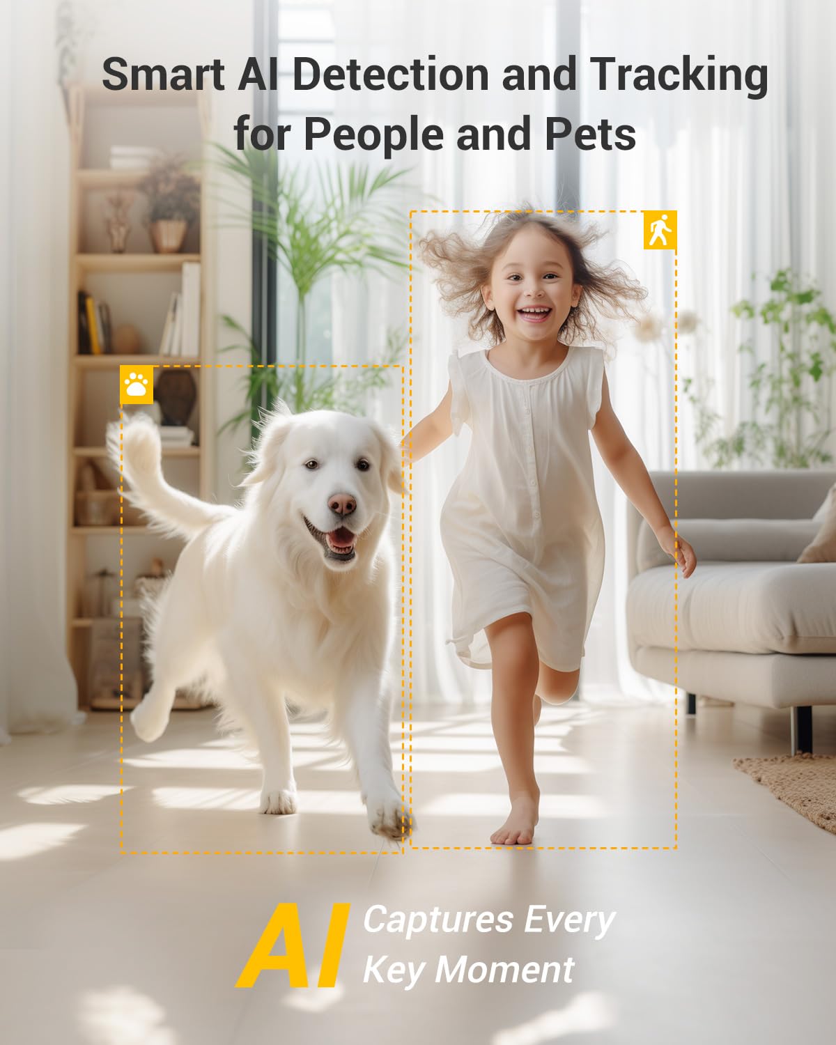BoyKeep 2K Pet Camera - Indoor Security Camera with 360° Pan & Tilt, 2-Way Audio & Night Vision | 5G/2.4GHz WiFi Baby/Dog Monitor with Phone App | New Version with 12-Second Free Cloud Storage | Perfect for Home Security, Pet Monitoring & Baby Care