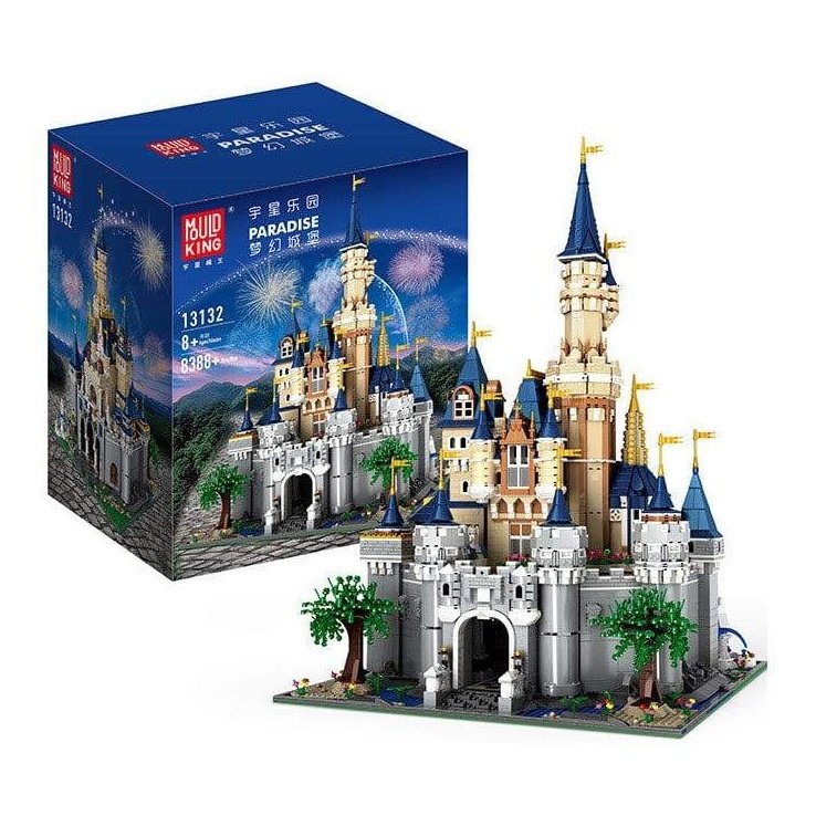 Mould King 13132 Paradise Disney Castle MOC Building Blocks Set - 4000+ Pieces for Adults & Kids, Disney Inspired Architecture Model Kit for Collectors & Fans | Perfect for Home Decor, Gift Giving & Creative Play