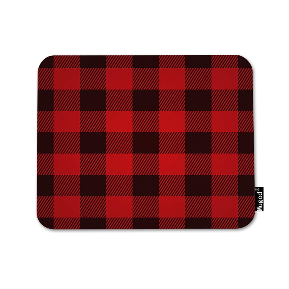 Buffalo Plaid Mouse Pad - Red & Black Classic Lumberjack Pattern Non-Slip Rubber Gaming Mousepad for Computer & Laptop (7.9x9.5 Inches) | Perfect for Office, Gaming & Home Workspace Decor