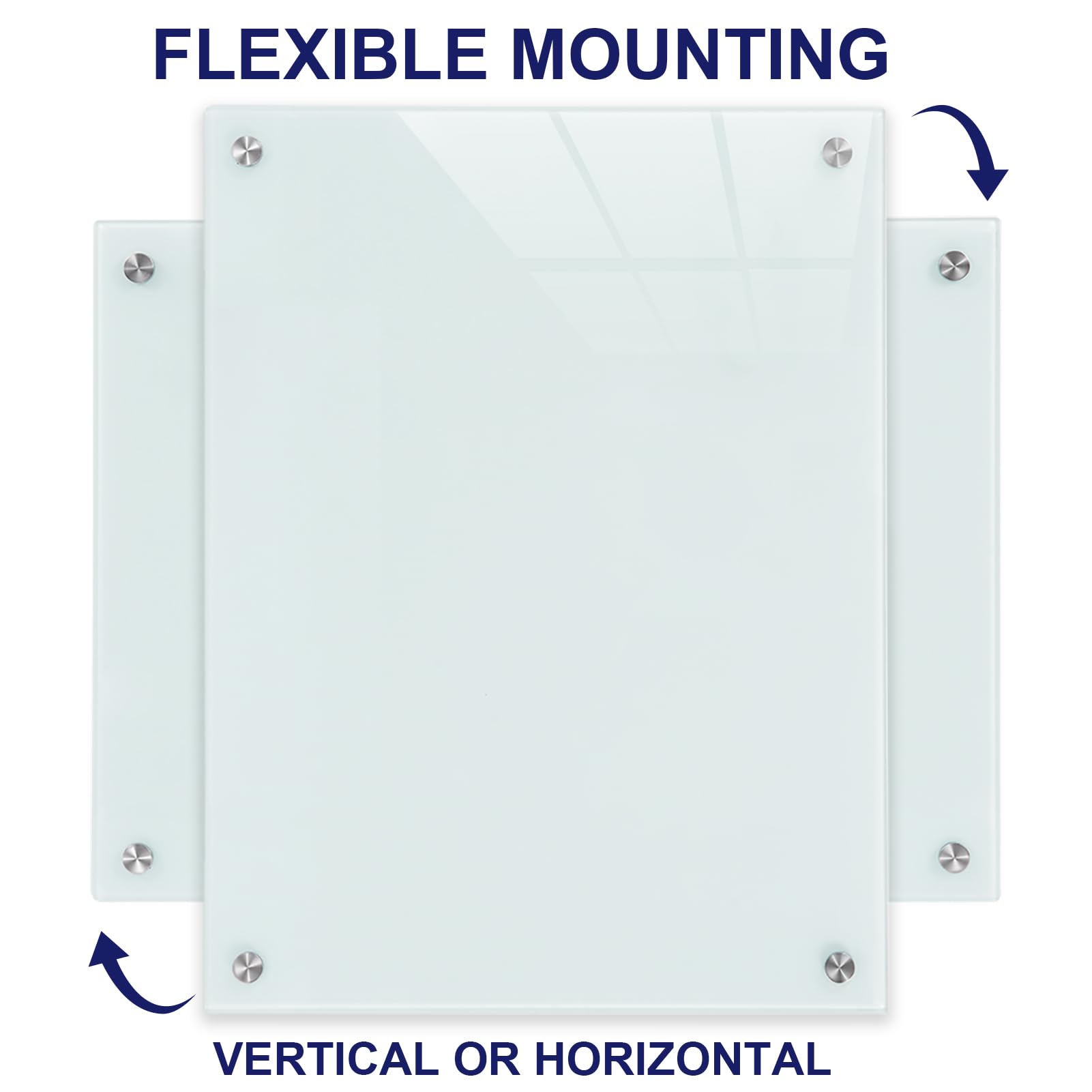 Frameless Magnetic Dry Erase Glass Whiteboard - 36