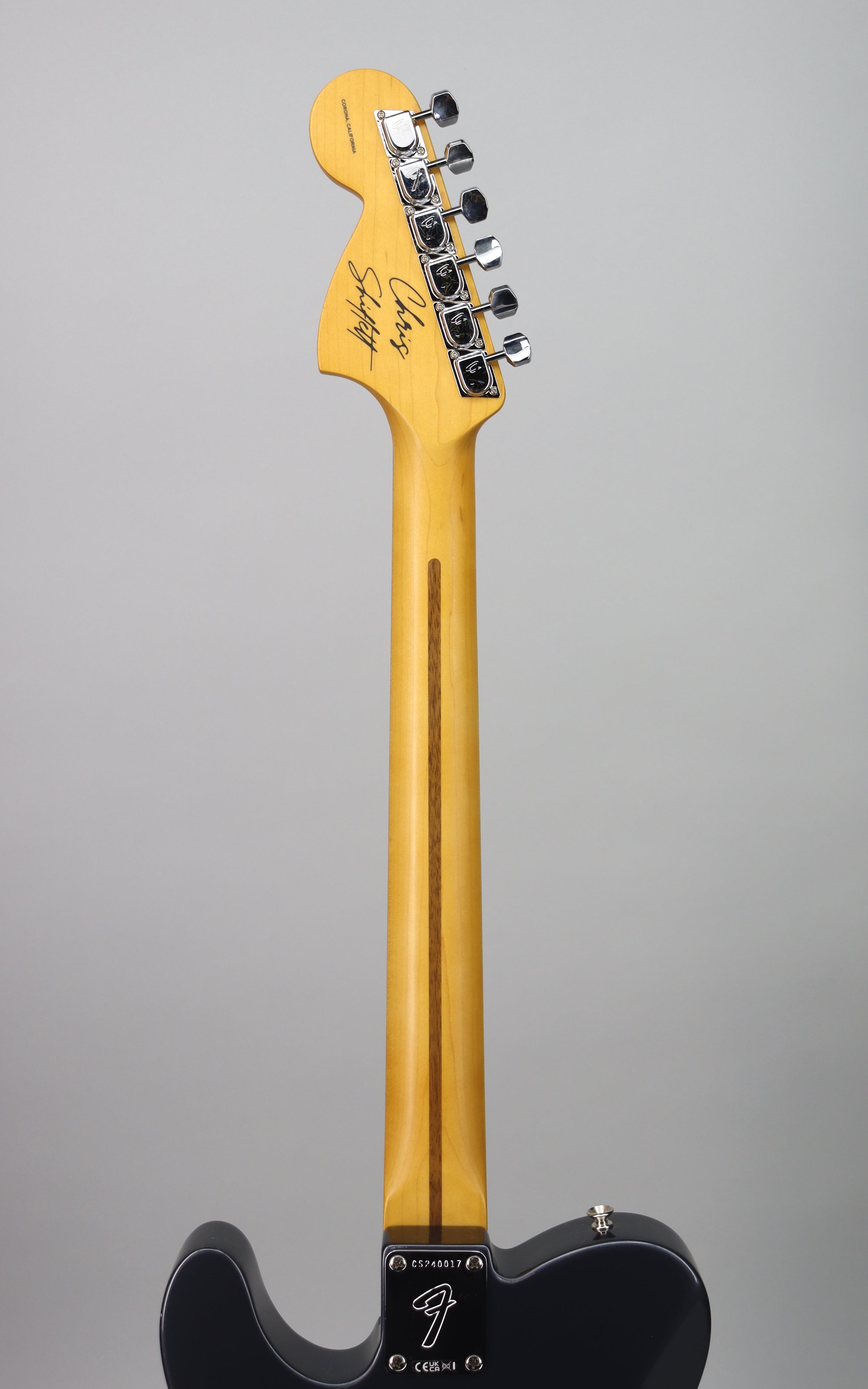 Fender Chris Shiflett Cleaver Telecaster Deluxe Electric Guitar - Charcoal Frost Metallic Finish | Perfect for Rock, Blues & Stage Performances