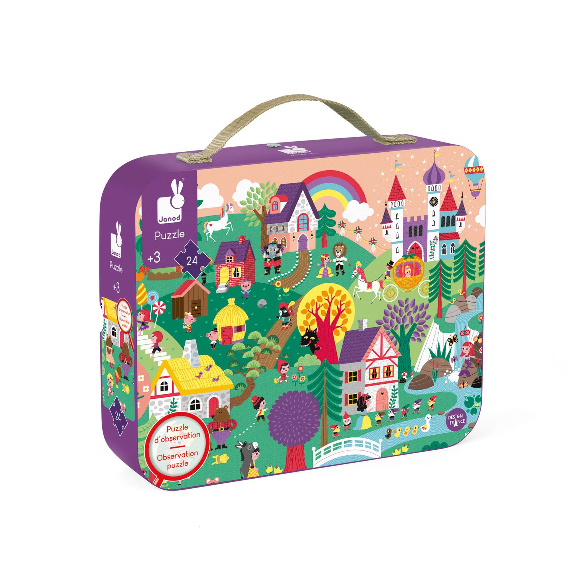 24-Piece Fairy Tale Themed Observation Puzzle for Kids - Educational Learning Toy for Preschoolers & Toddlers - Perfect for Family Game Night & Classroom Activities