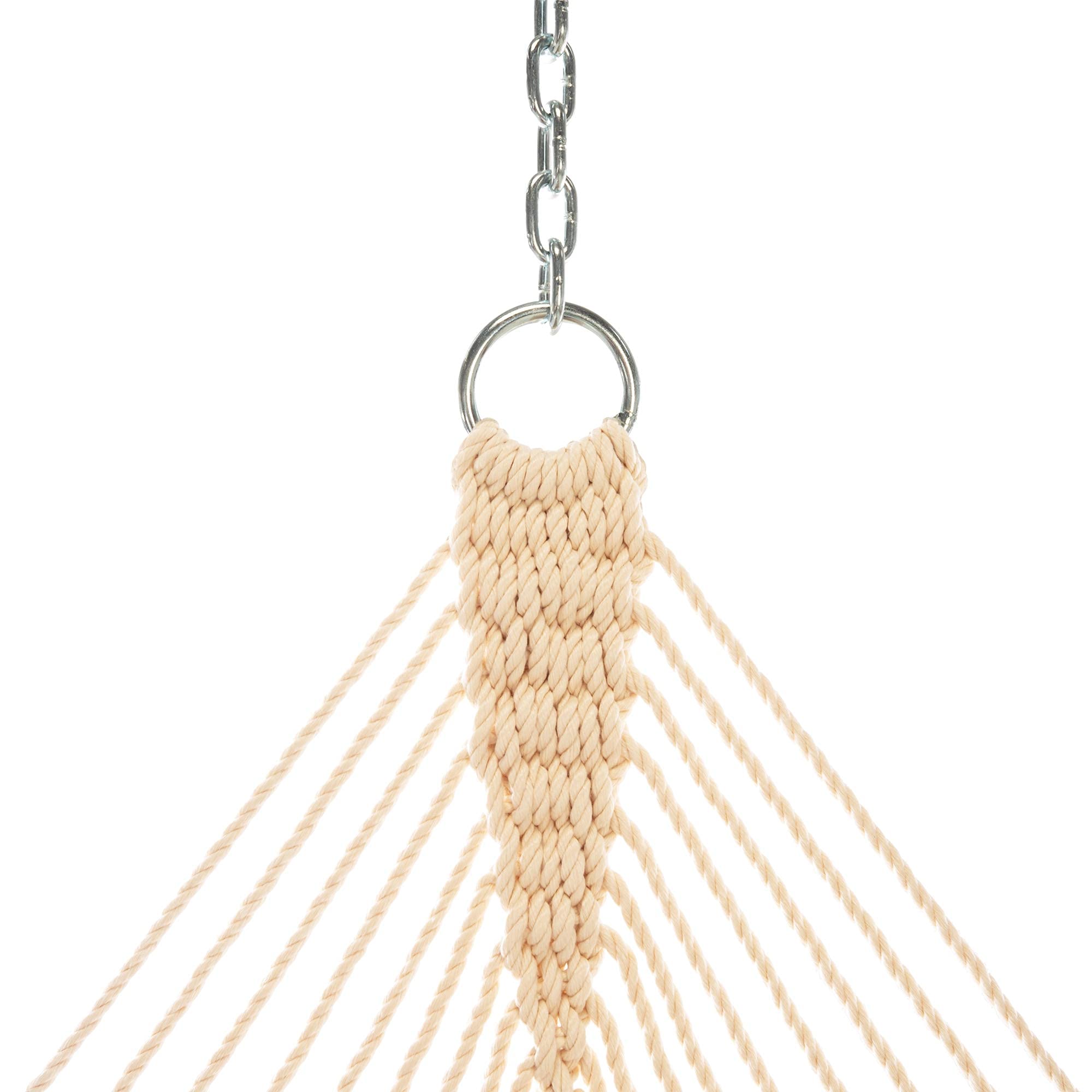 Premium Handcrafted Hatteras Hammock - Large 13ft x 55in Midori Stone Sunbrella Quilted Hammock with Extension Chains & Tree Hooks - 450 LB Capacity for 2 People - Perfect for Backyard, Patio, Camping & Beach Relaxation - Made in USA