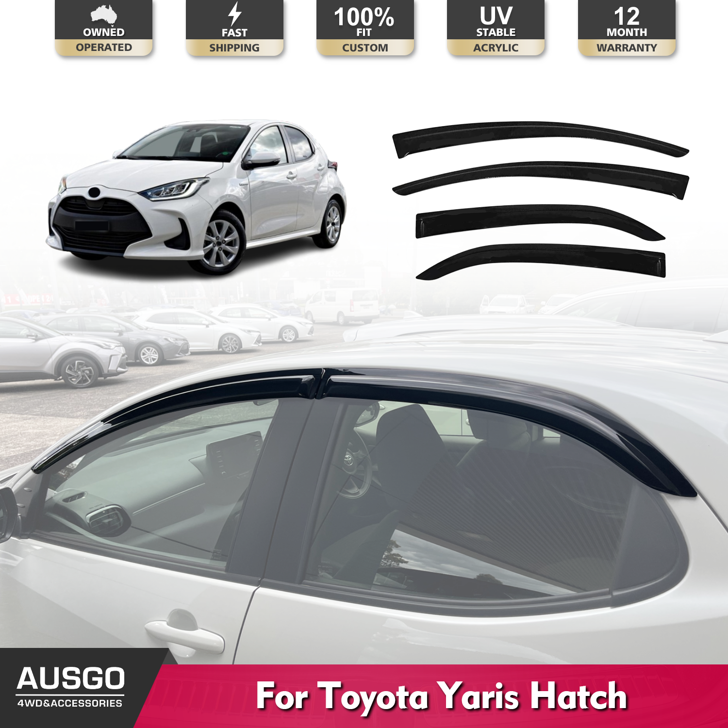 Premium Car Windshield Sun Shade for Toyota Yaris Hatchback 2020-2023 - UV Protection & Heat Shield for Summer Parking & Road Trips