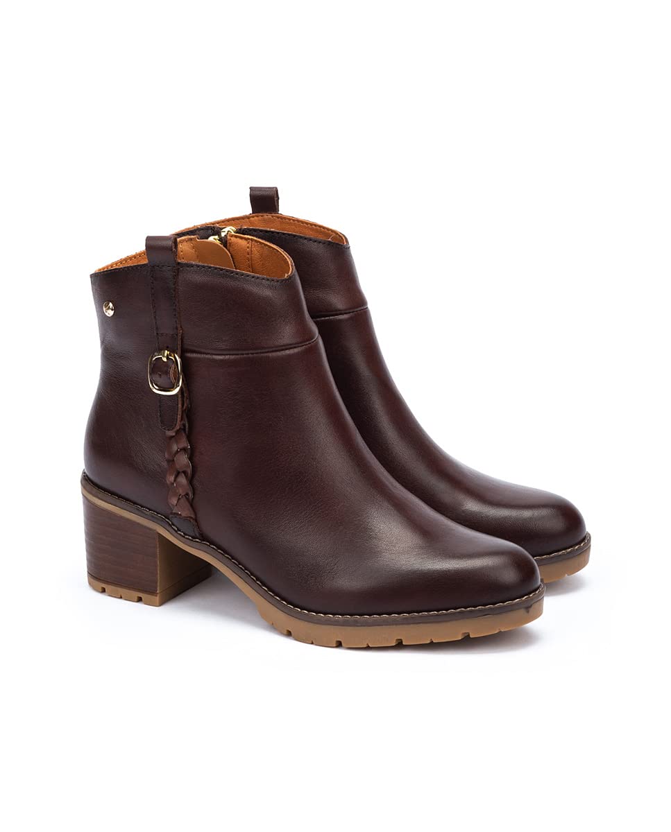 Stylish Women's Leather Ankle Boots with High Heels - Fashionable Winter Boots for Office, Party & Night Out