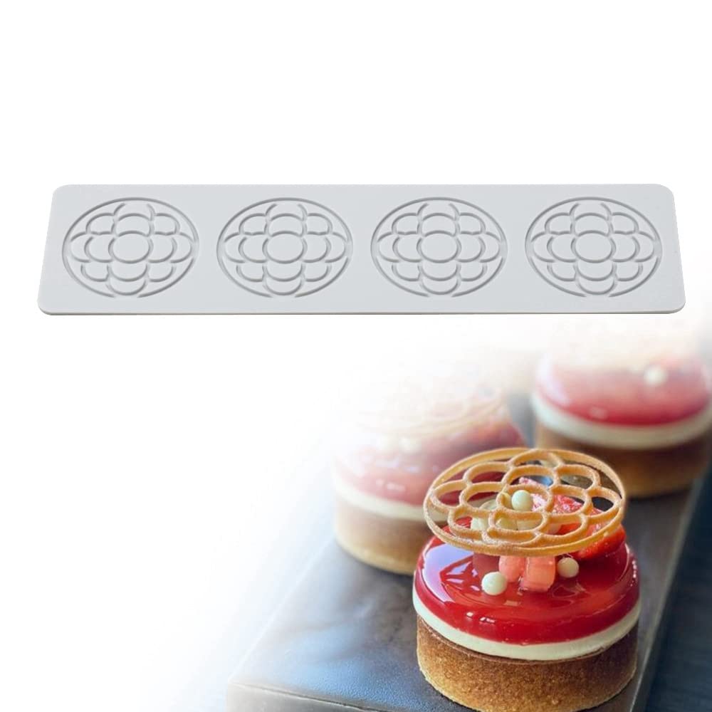 3D Flower Silicone Mold for Cake Decorating - Fondant Lace Pad, Polymer Clay, Cupcakes & Chocolate Candy (11x2.96x0.12 Inch) | Perfect for Wedding Cakes, Birthday Parties & DIY Sugar Crafts
