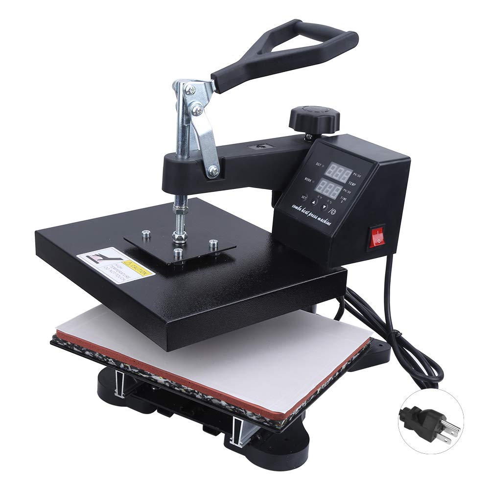 Professional 360° Swing Away Heat Press Machine for T-Shirts - Digital Dual-Display High Pressure Sublimation Transfer Press - Perfect for DIY Custom T-Shirts, Hoodies & Mugs - Home & Small Business Use