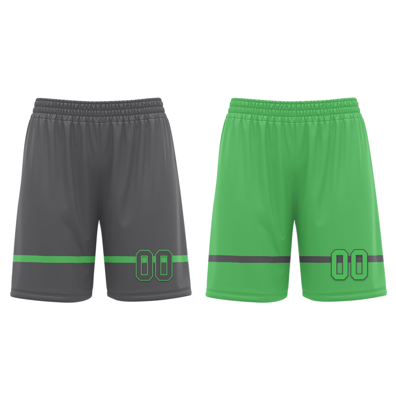 Custom Gray & Green Reversible Basketball Jersey - Personalized Classic Style Uniform for Men & Women | Perfect for Team Games, Training, and Fan Apparel (BBJR D017046)