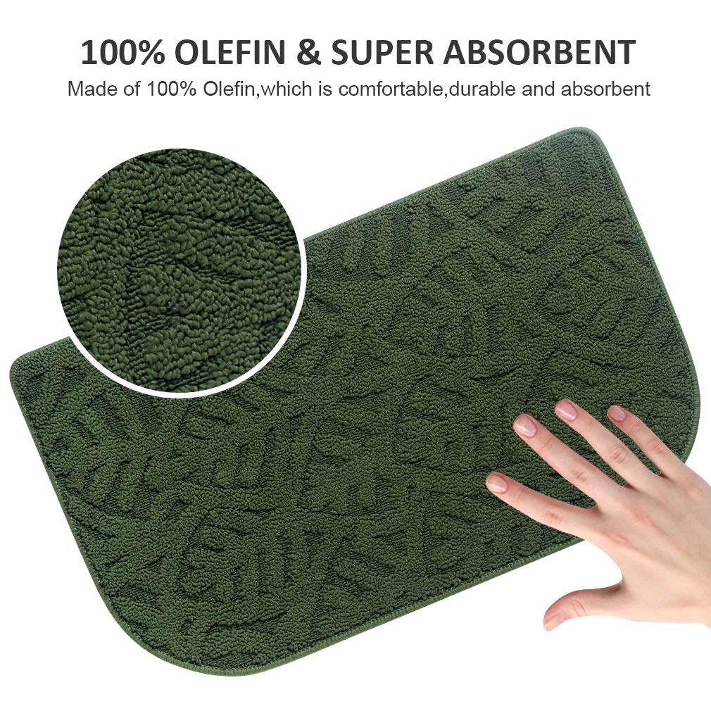 Non-Slip Half Round Kitchen Rug Mat 30