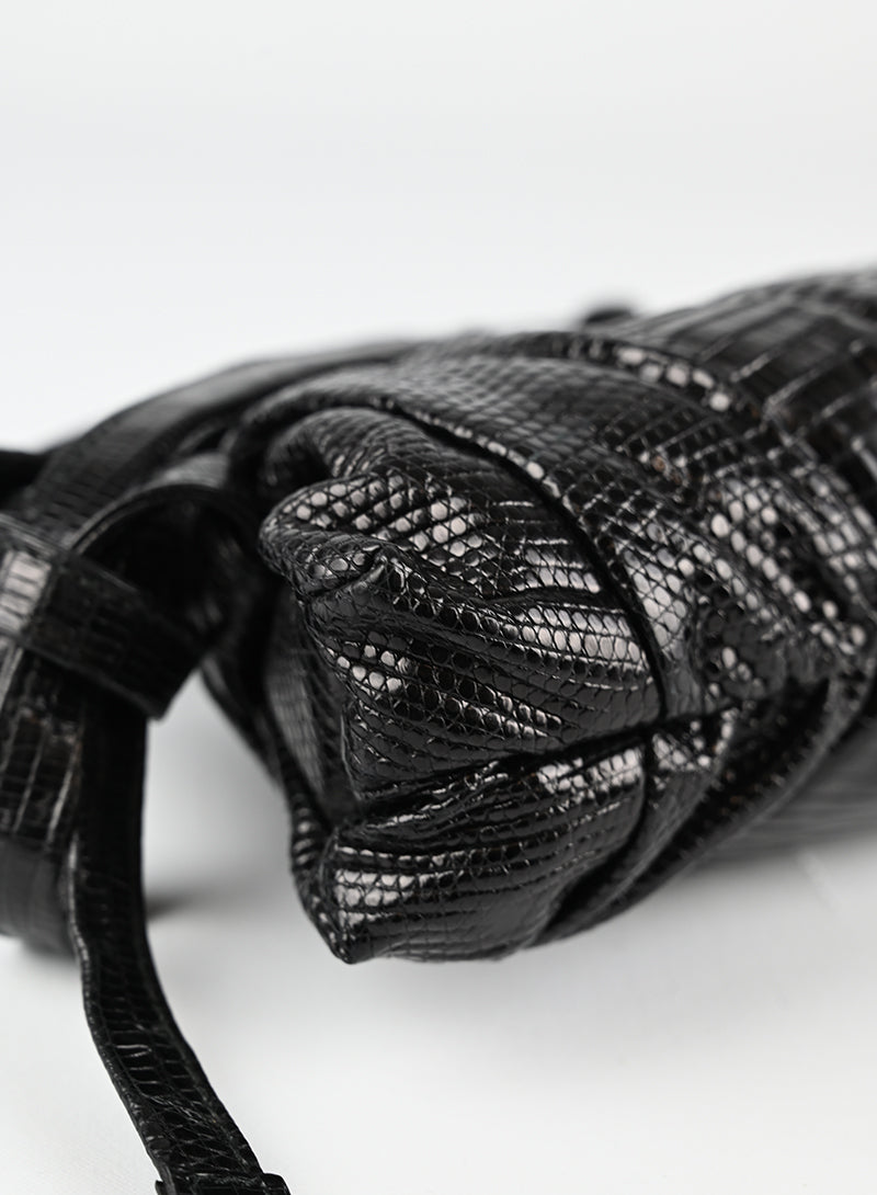 Luxury Gucci Black Lizard Leather Handbag for Women - Perfect for Evening Parties, Business Meetings & Fashion Events