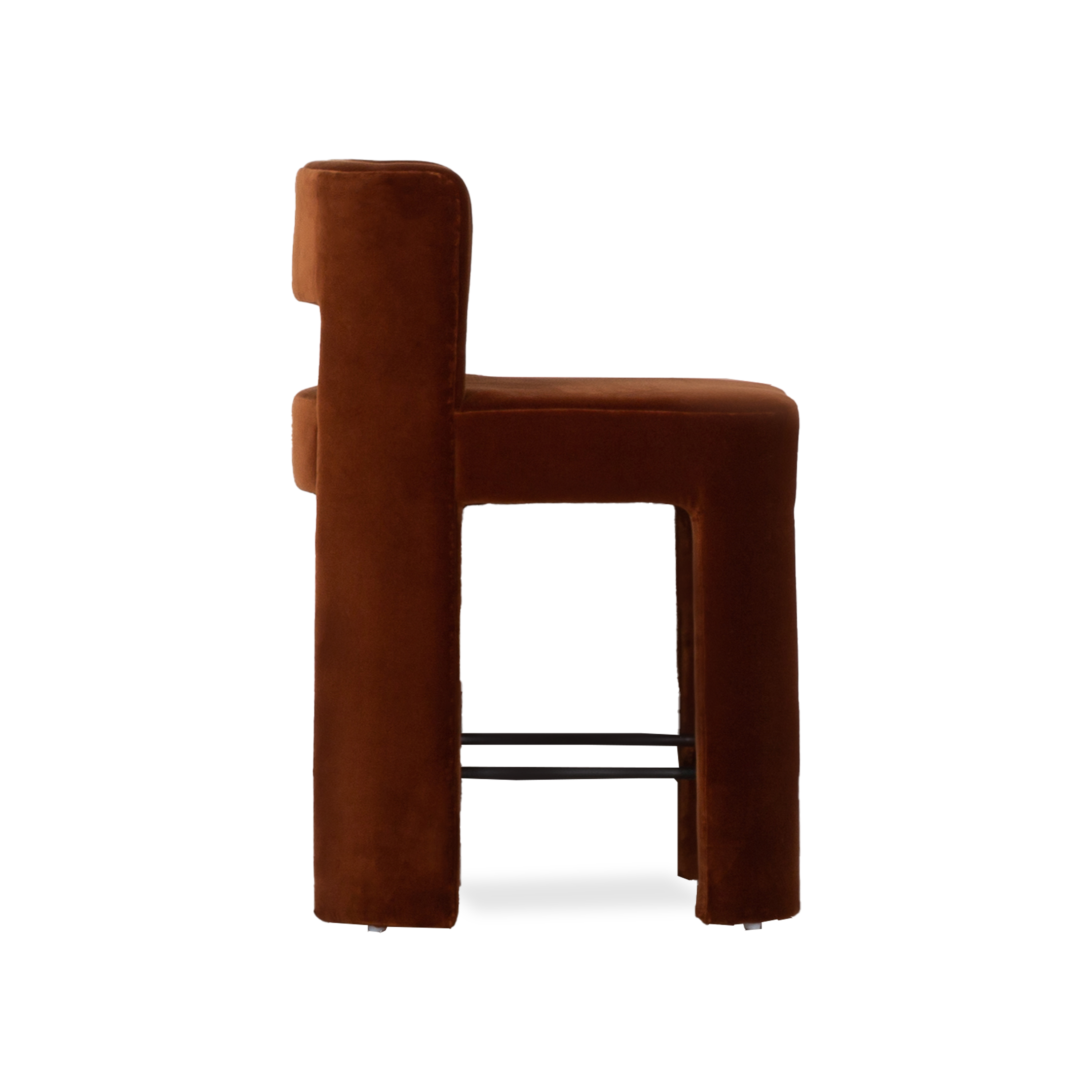 Modern Ponte Counter Stool - Adjustable Height Bar Stool with Cushioned Seat for Kitchen Island, Breakfast Nook & Home Bar - Comfortable & Stylish Dining Chair for Small Spaces