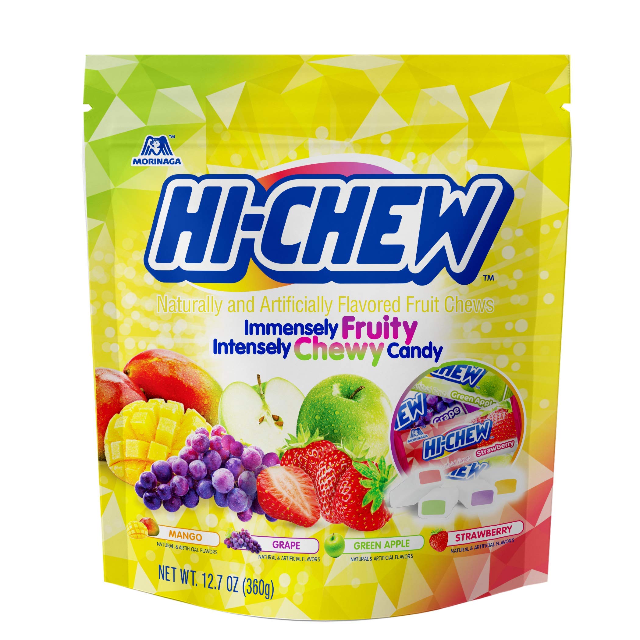 Hi-Chew Original Fruit Chews Candy - 12.7oz Stand Up Pouch (6 Pack) - Perfect for Office Snacks, Party Favors & Travel Treats