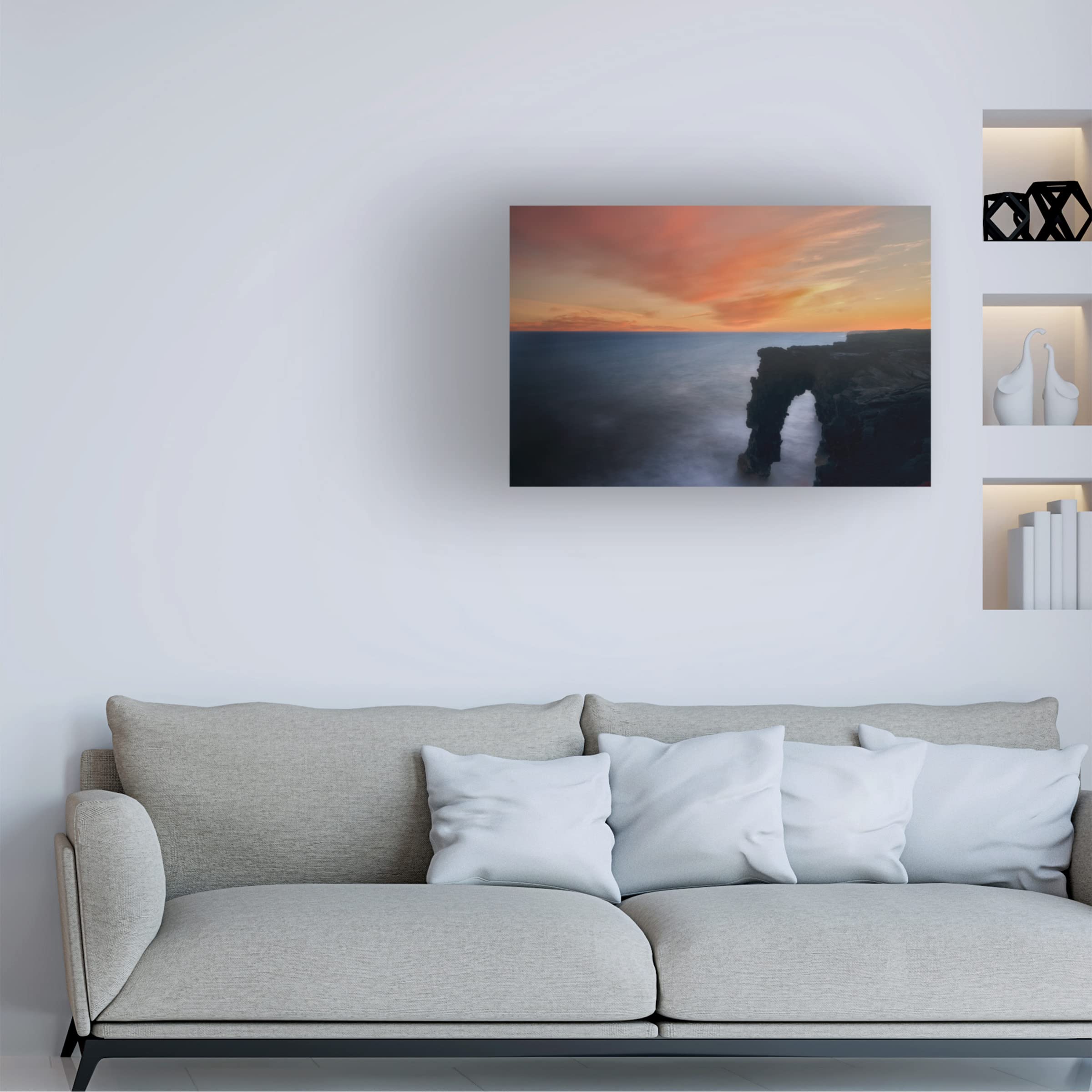 Dennis Frates 'Sunset 12' Canvas Wall Art Print - Stunning Landscape Painting for Living Room, Bedroom & Office Decor | Trademark Fine Art Collection