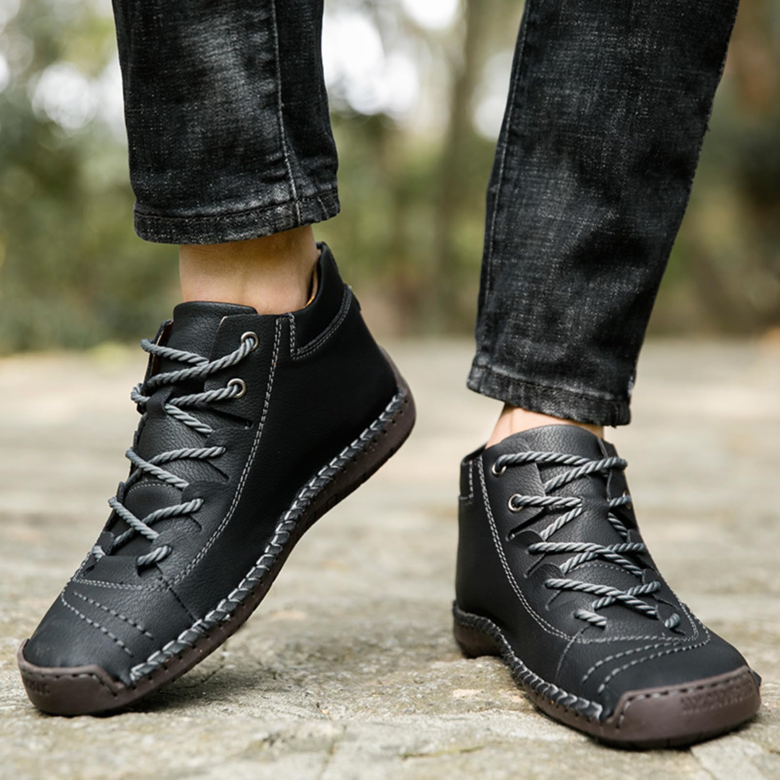 Handmade Beck Shoes Tall Boots for Men - Lightweight, Breathable Casual & Outdoor Shoes for All Seasons - Perfect for Hiking, Walking, and Everyday Wear