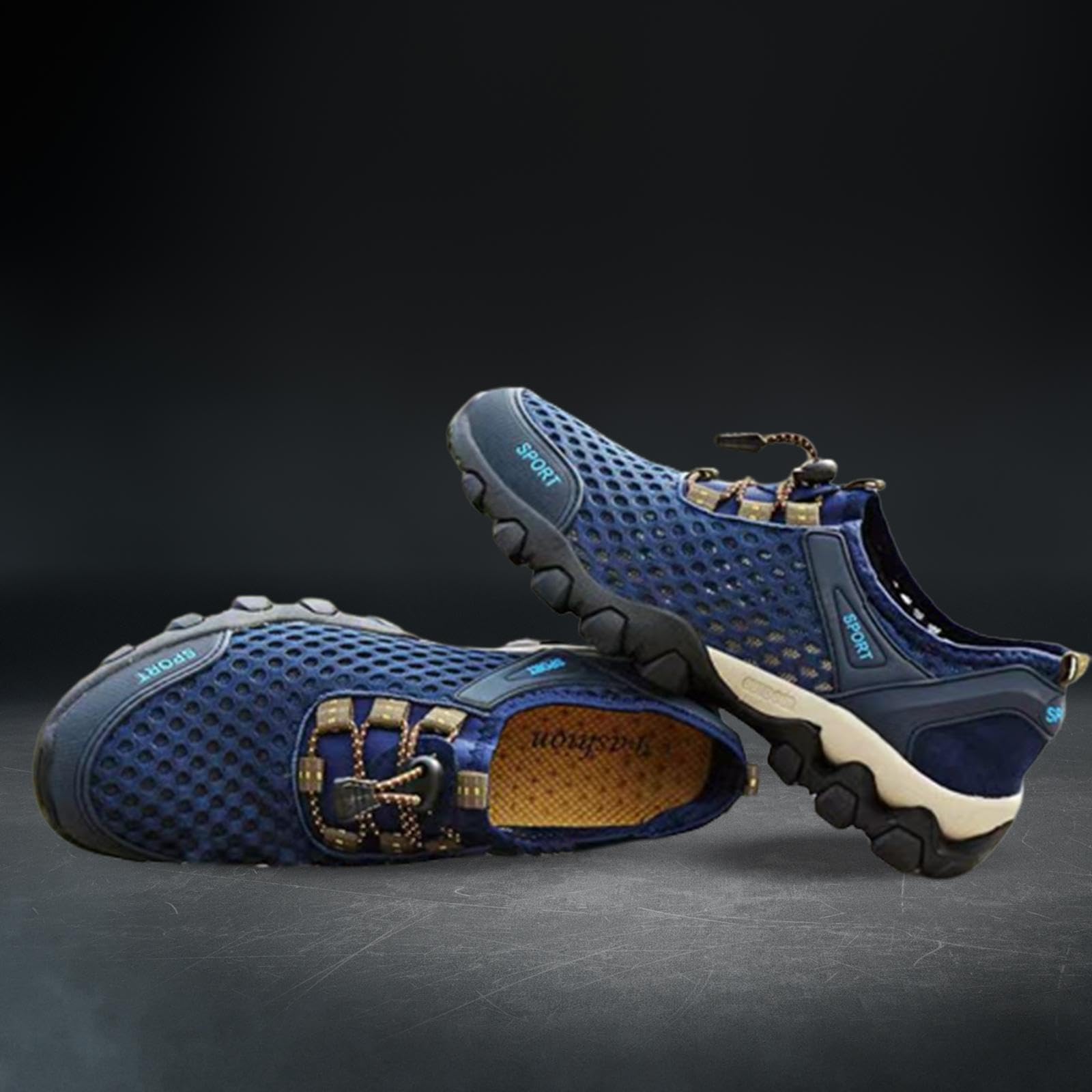 Rockible Men's Hiking Shoes - Lightweight Outdoor Trail Running Shoes for Men - Breathable Athletic Walking Shoes for Summer - Perfect for Camping, Trekking & Daily Wear