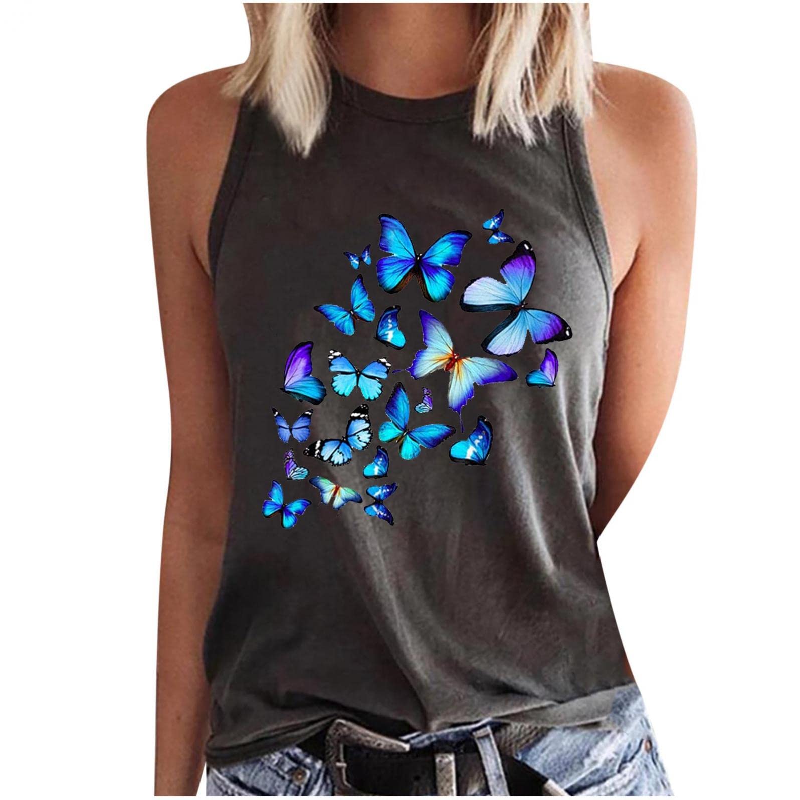 Women's Summer Tops - Short Sleeve Sunflower Printed T-Shirts | Casual Crewneck Graphic Tee for Women | Perfect for Beach Outings, Picnics & Summer Vacations