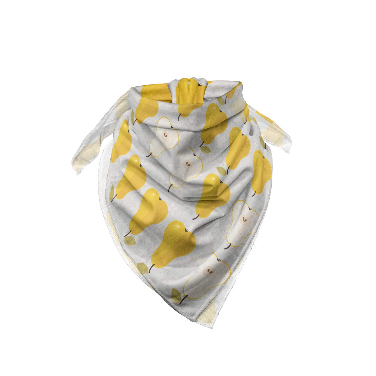 Ambesonne Fruit Bandana - Stylish Unisex Head & Neck Scarf with Rhythmic Pear Print - Perfect for Outdoor Activities, Music Festivals, and Casual Wear