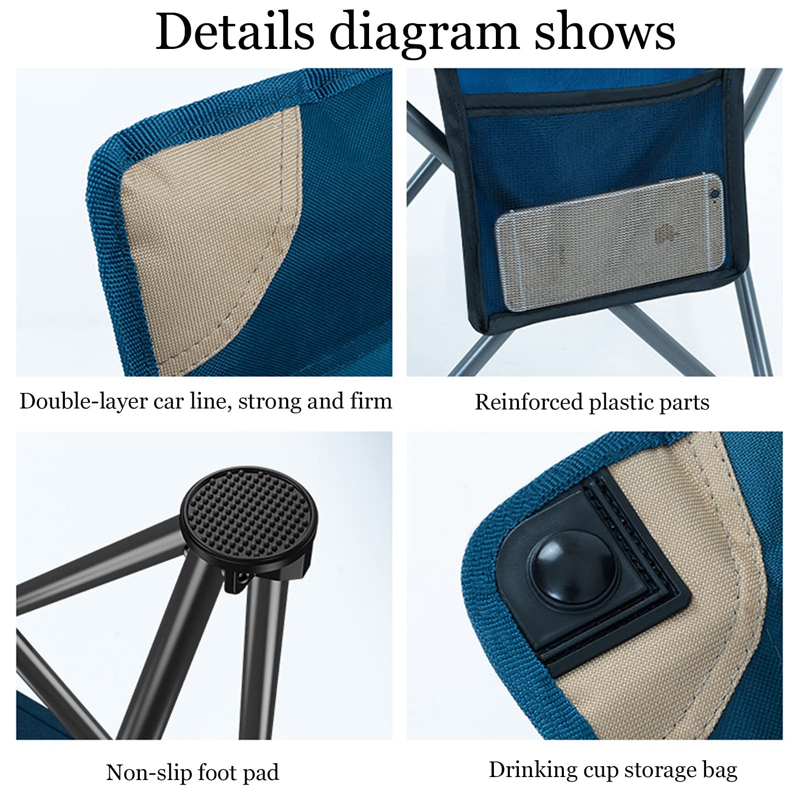 Portable Folding Camping Table and Chairs Set with Cup Holder & Carry Bag - Lightweight Oxford Cloth Picnic Table for Outdoor, Backyard, Beach, Hiking (3-Piece) - Perfect for Camping Trips, BBQs, Tailgating & Garden Parties