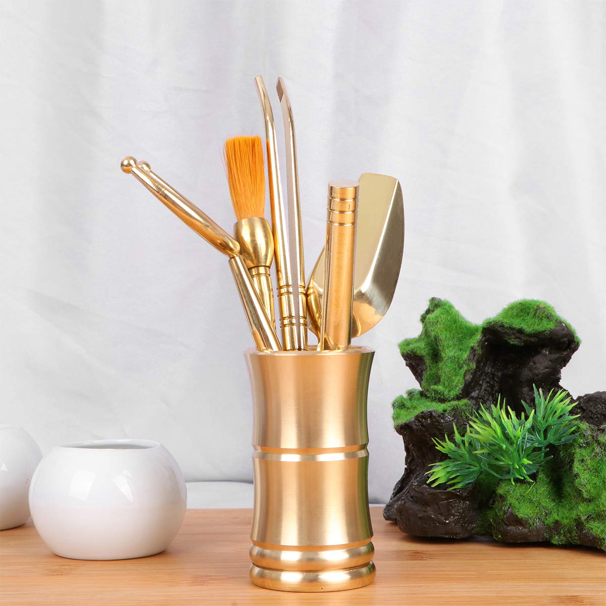 Premium 6-Piece Tea Ceremony Utensil Set - Complete Tea Making Kit with Bamboo Tools & Stainless Steel Accessories for Matcha, Loose Leaf & Herbal Teas - Perfect for Japanese Tea Ceremony, Home Brewing & Gift Giving