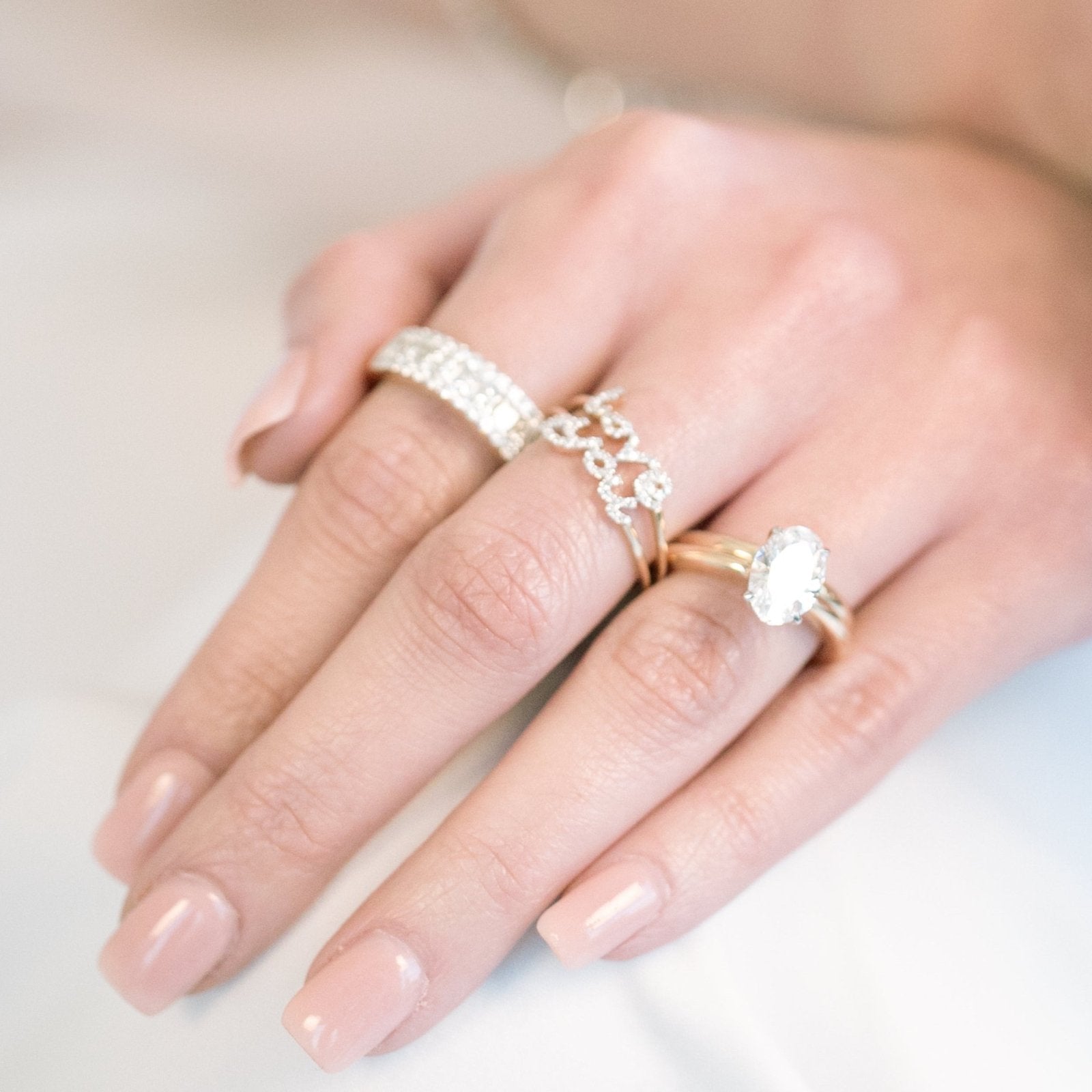 14K Yellow Gold Diamond Love You Script Ring - Elegant & Romantic Jewelry for Anniversaries, Engagements & Special Occasions
