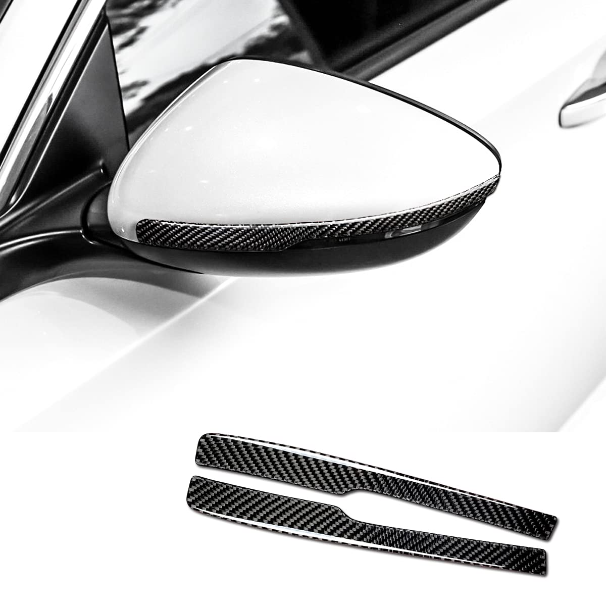 2pcs Carbon Fiber Rear View Mirror Protector - Anti-Scratch, Anti-Collision Trim Sticker for Honda Accord 10th Gen (2018-2020) | Perfect for Parking Safety & Side Mirror Protection