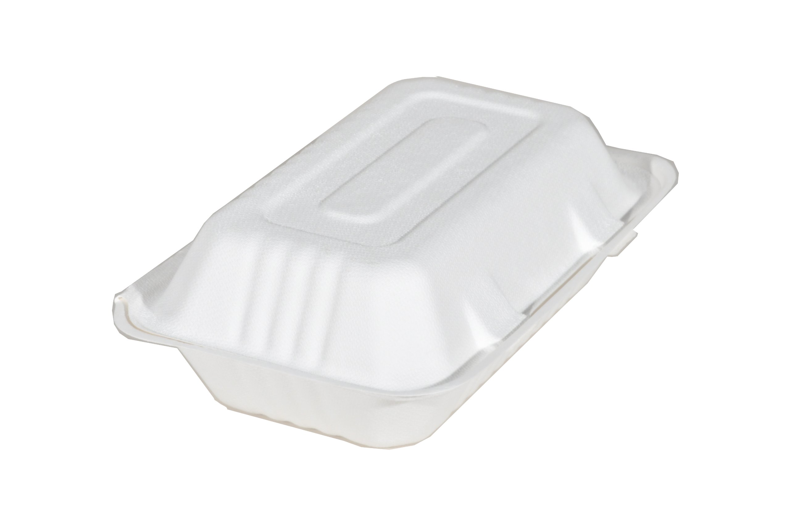 Southern Champion Tray 18946 ChampWare Molded Fiber White Clamshell Food Container - 9
