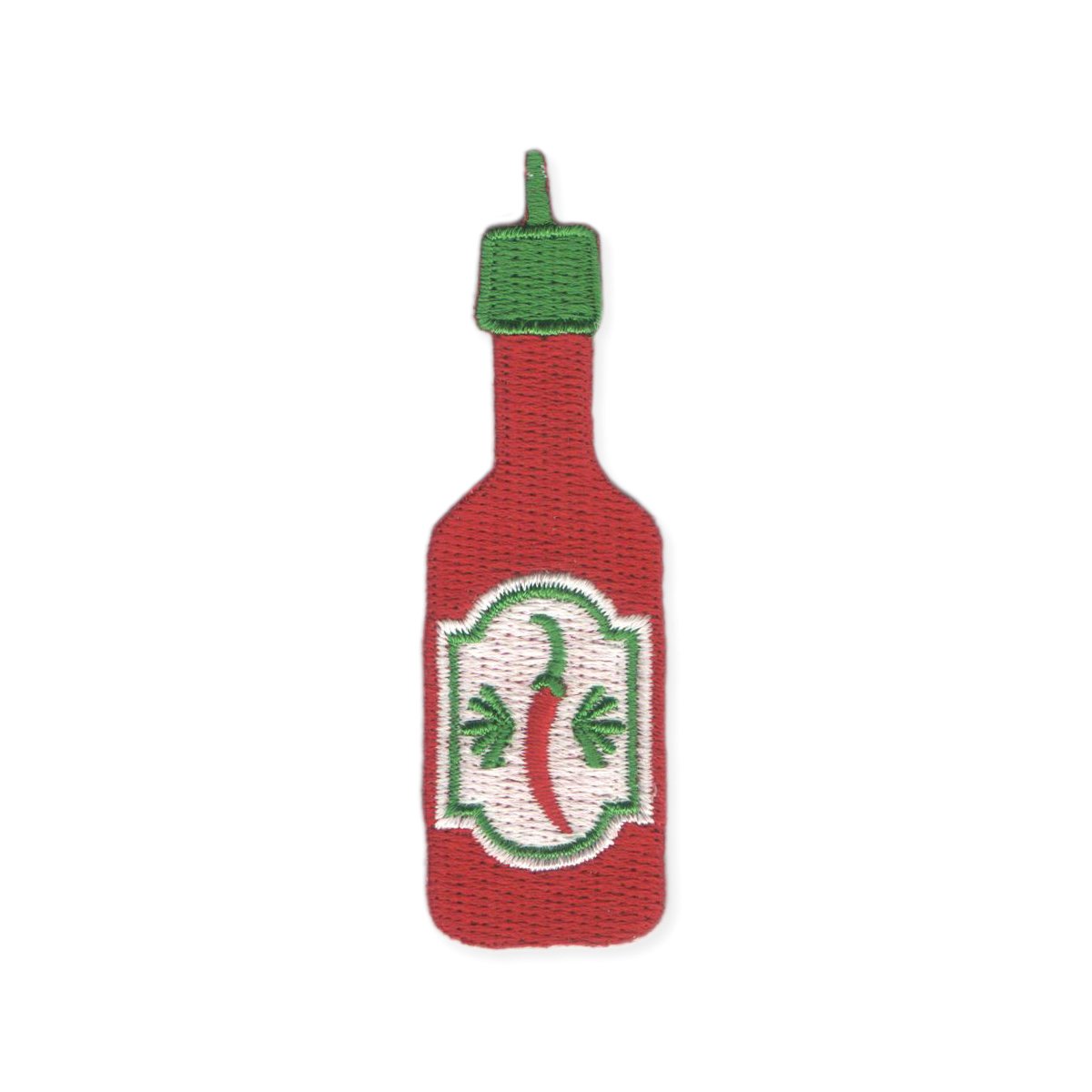 Zad Hot Tamale Hot Sauce Embroidered Iron On Patch - Spicy Food Lover's Applique for Jackets, Bags & DIY Crafts