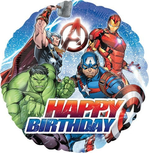 45cm HX Avengers Happy Birthday Balloon - Superhero Party Decorations for Kids Birthday, Baby Shower & Comic-Themed Celebrations
