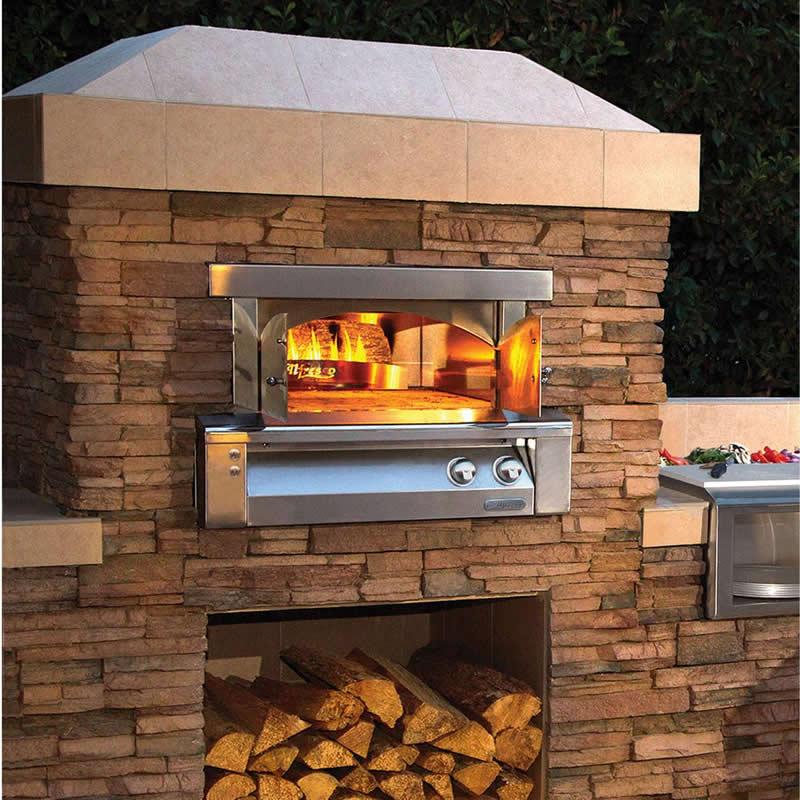 AXE PZA BI NG Built-in Gas Pizza Oven for Outdoor Kitchen - Professional Stainless Steel Pizza Maker for Backyard, Patio & Alfresco Dining - Perfect for Home Chefs & Entertaining Guests