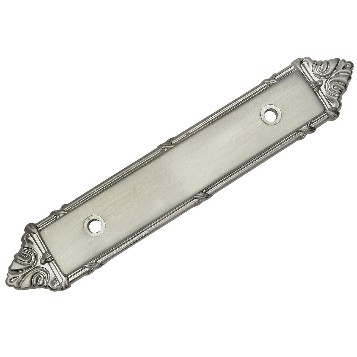 Cosmas 25 Pack 3 Inch Satin Nickel Cabinet Handles with Backplates - 76mm Hole Centers for Kitchen, Bathroom & Furniture Drawer Pulls