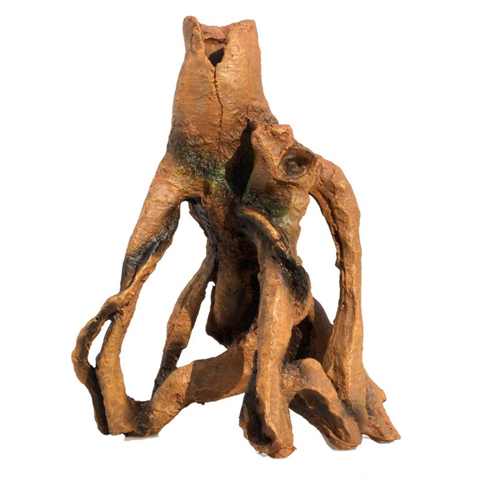 ULTECHNOVO Fish Tank Decorations - 1Pc Realistic Tree Trunk Resin Aquarium Ornament, Simulation Stump for Fish Tank Accessories | Perfect for Tropical, Freshwater & Betta Fish Tanks