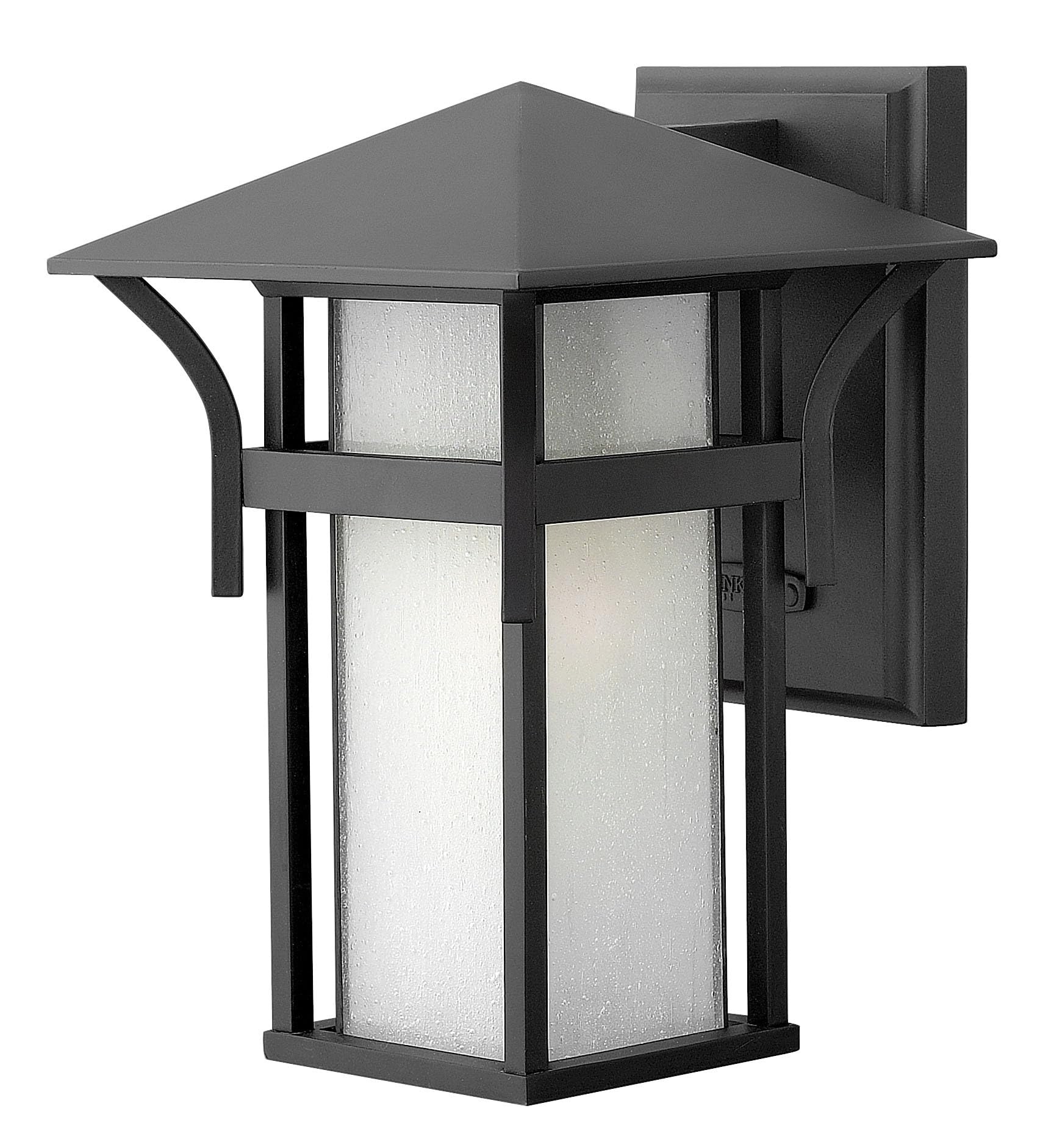 Hinkley Harbor Collection Transitional One Light Small Outdoor Wall Mount Sconce - Satin Black Finish - Perfect for Porch, Patio, and Entryway Lighting