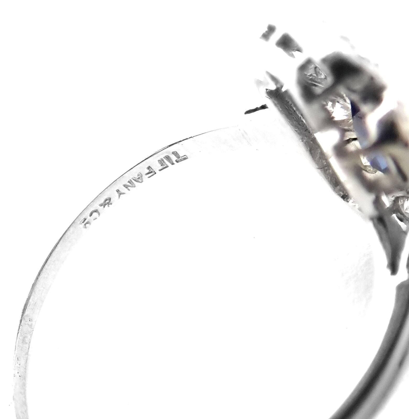 Authentic Vintage Tiffany & Co Irid Platinum Diamond Sapphire Cocktail Ring - Perfect for Weddings, Parties & Special Occasions