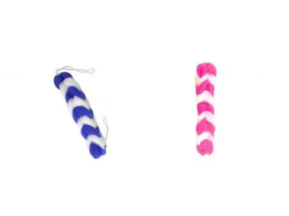 SIA VENDORS™ Exfoliating Bath Loofah Scrubber - 2 Pack (Blue, Pink, Orange) for Men & Women - Gentle Skin Exfoliation & Deep Cleansing | Perfect for Shower, Spa & Daily Body Care