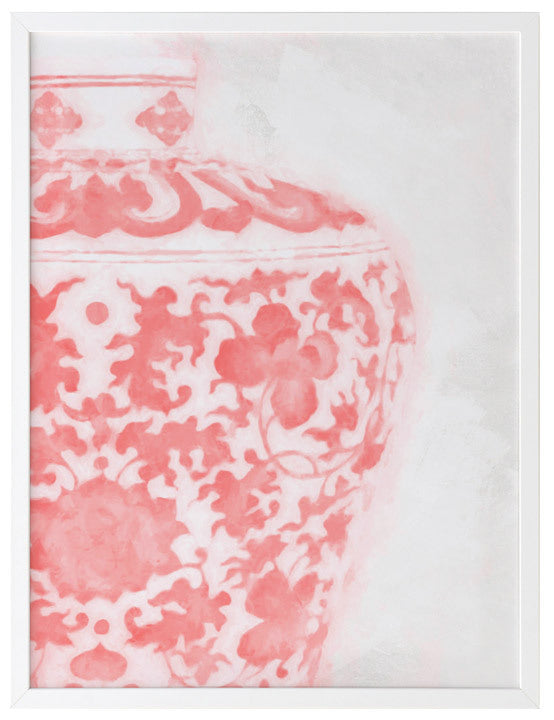 Baluster Summer Blush Framed Art Print - Elegant Floral Wall Decor for Living Room, Bedroom & Office - Perfect Home Decoration Gift