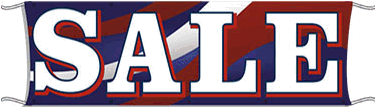 Large Patriotic Outdoor Sale Banner - Perfect for Independence Day, Memorial Day & Backyard BBQs