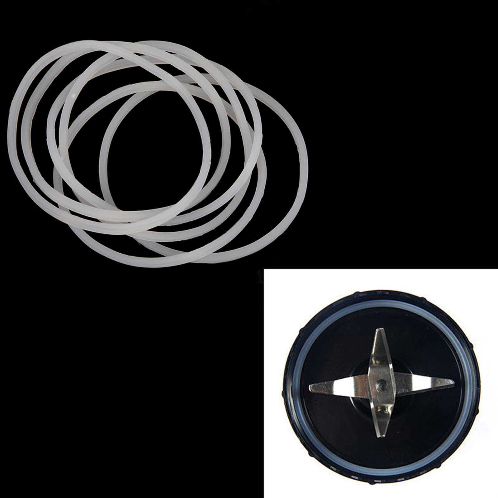 3Pcs/6Pcs Universal Rubber Seal Ring - Durable O-Ring Gasket Replacement for Blenders, Juicers & Food Processors | Compatible with Flat/Cross Blade Models | Essential Kitchen Appliance Spare Parts (Perfect for Smoothie Making, Juice Extraction & Food Blending)
