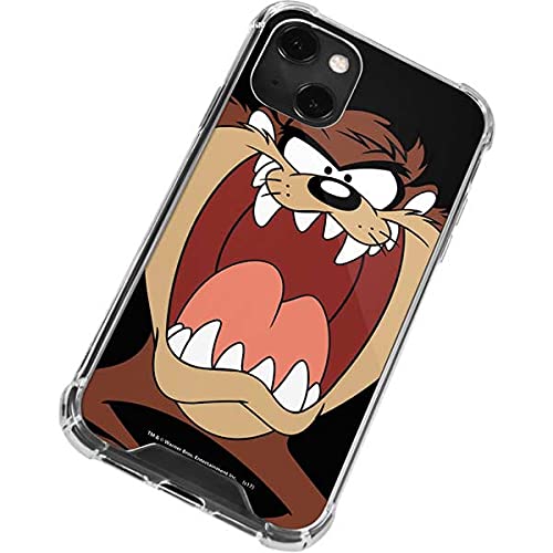 Skinit Clear Protective Phone Case for iPhone 13 Mini - Officially Licensed Looney Tunes Taz Design - Slim Scratch-Resistant Cover for Everyday Use & Travel