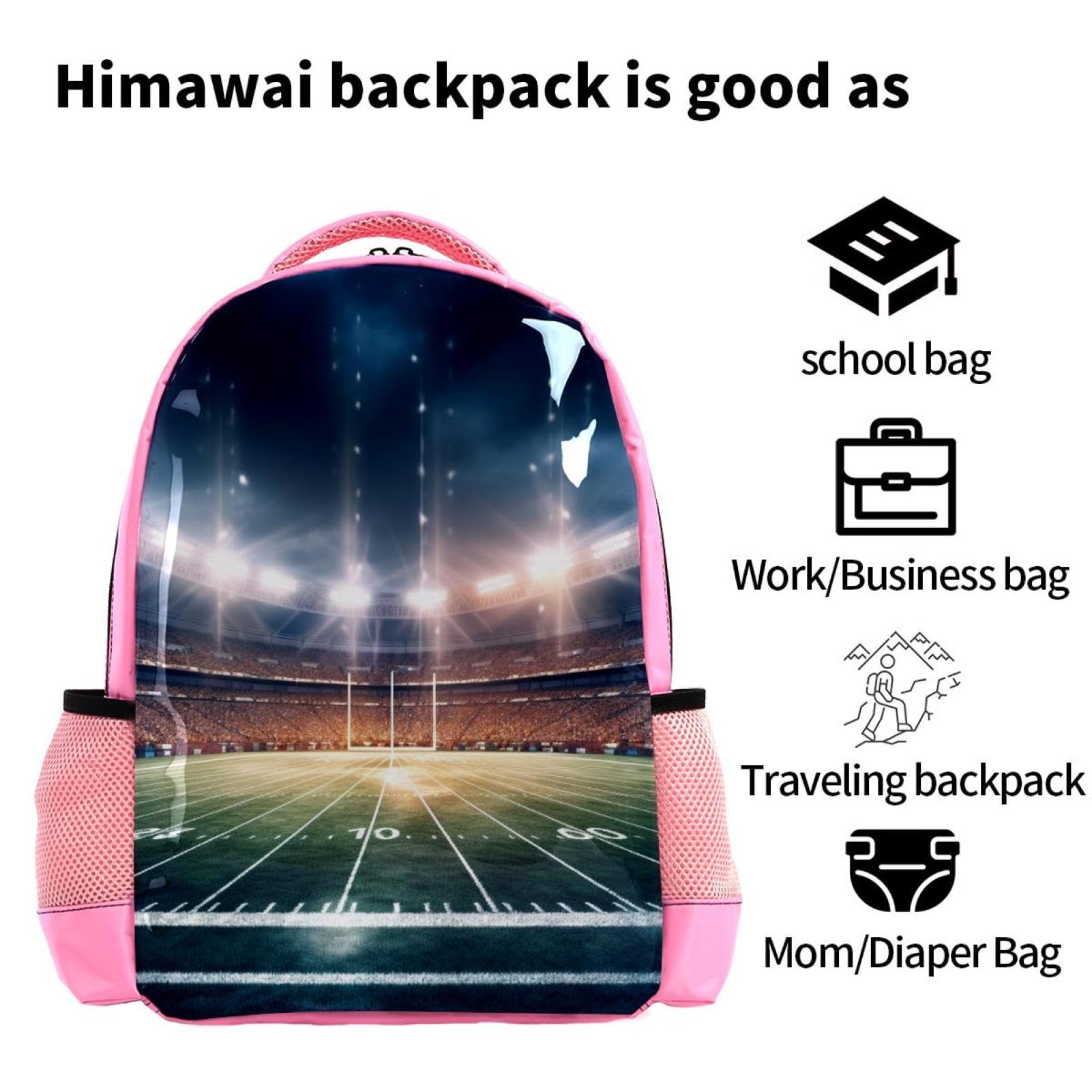 Premium Travel & Work Backpack - Durable Laptop Backpack for Commuters, Students & Business Professionals | Perfect for Office, College, Gym & Stadium Events (American Football/Soccer)