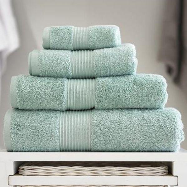 Premium Pima Cotton Bliss Towel - 650gsm Ultra Soft & Absorbent, Spearmint Green - Perfect for Spa, Bath & Beach Use
