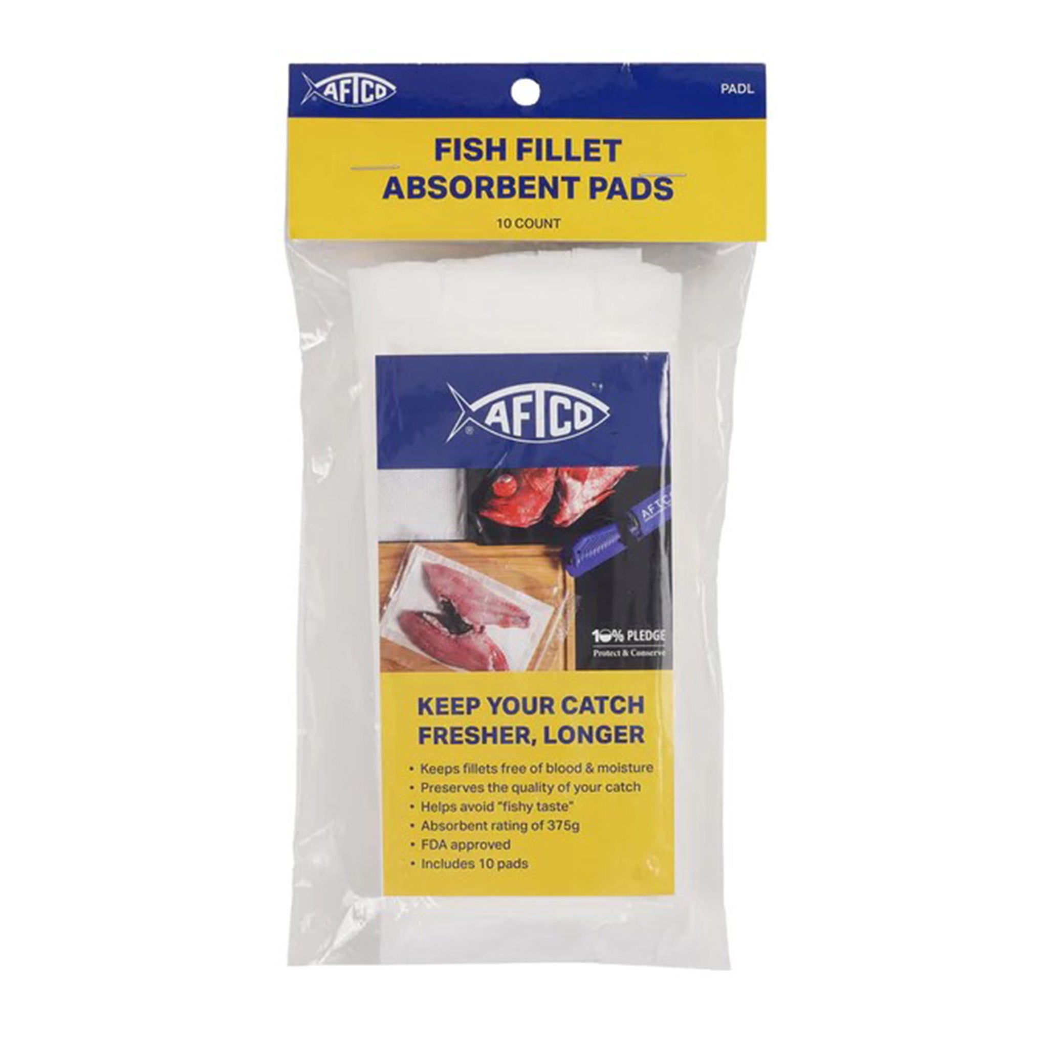 AFTCO Premium Fish Fillet Absorbent Pads - High-Quality Leak-Proof Meat Pads for Fresh Fish Storage, Transport & Processing - Ideal for Commercial Fishing, Seafood Restaurants & Home Kitchens