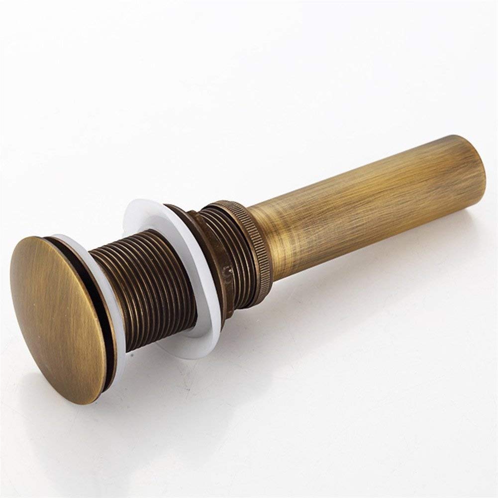Brass Bathroom Sink Drain Stopper - Universal Vessel Faucet Pop-Up Plug for Vanity, Shower & Kitchen (5 Colors, Bronze)