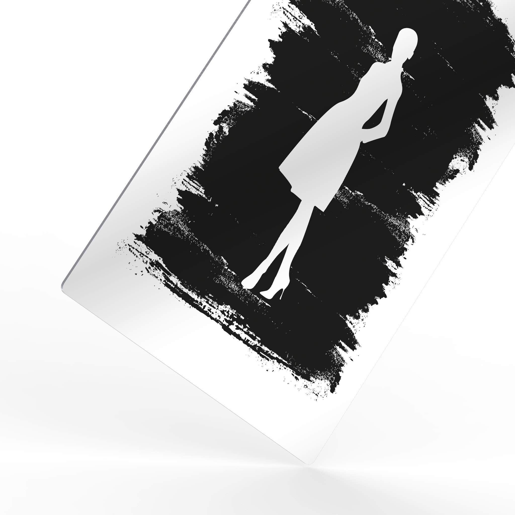 Modern Black & White High Heels Silhouette Painting - Fashion Metal Wall Art Print for Women | Glam Decor for Office, Dorm, Bathroom, Living Room & Bedroom | Ready to Hang 40x30 Inches | Perfect Gift for Fashion Lovers & Home Decor Enthusiasts