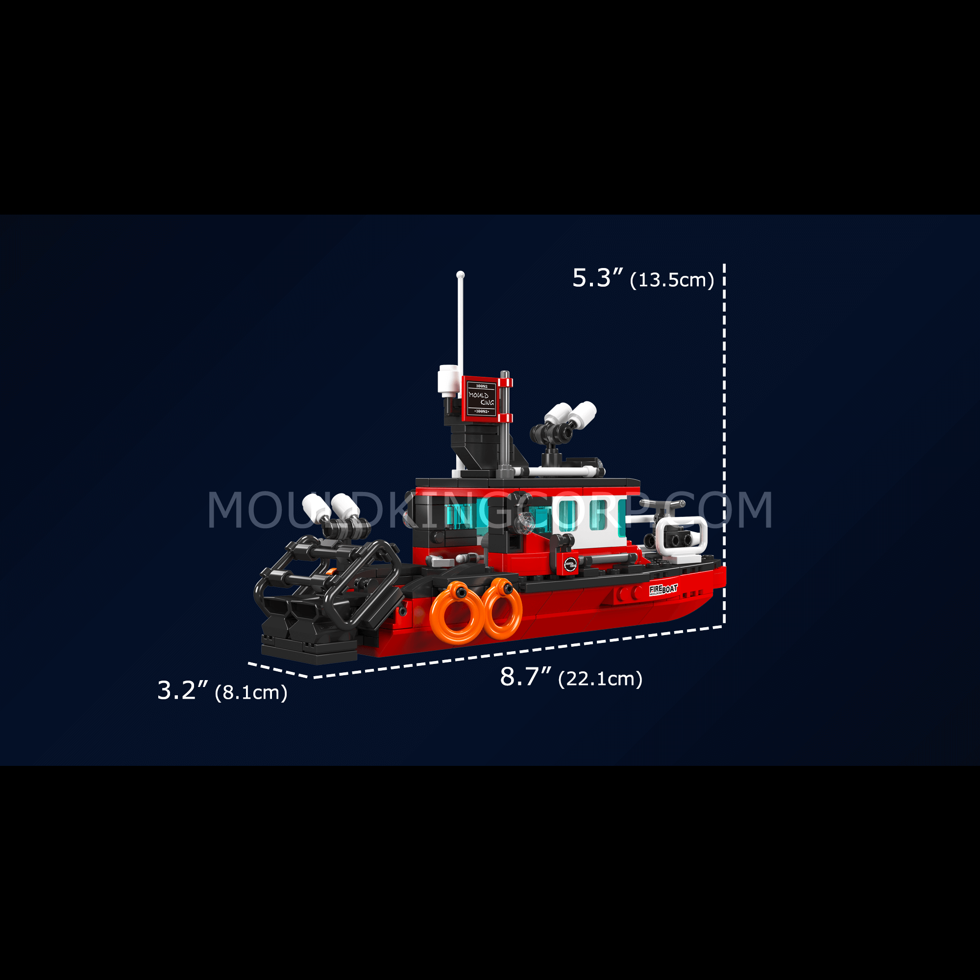 Mould King 10082 Fireboat Building Set - 315 Piece Fire Rescue Boat Toy for Kids, STEM Educational Building Blocks for Boys & Girls | Perfect for Creative Play, Birthday Gifts & Classroom Activities