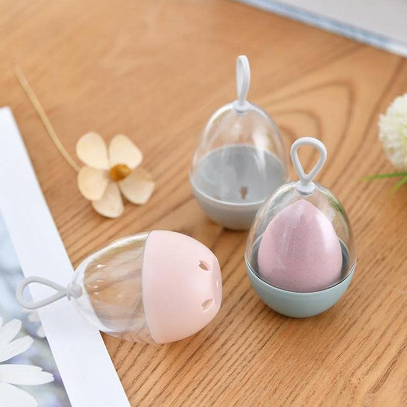 INOG 2PCS Makeup Beauty Blender Sponge Set with Breathable Storage Case & Dustproof Lid - Washable, Reusable Cosmetic Sponges for Women & Girls - Perfect for Travel, Home Makeup Application & Professional Use