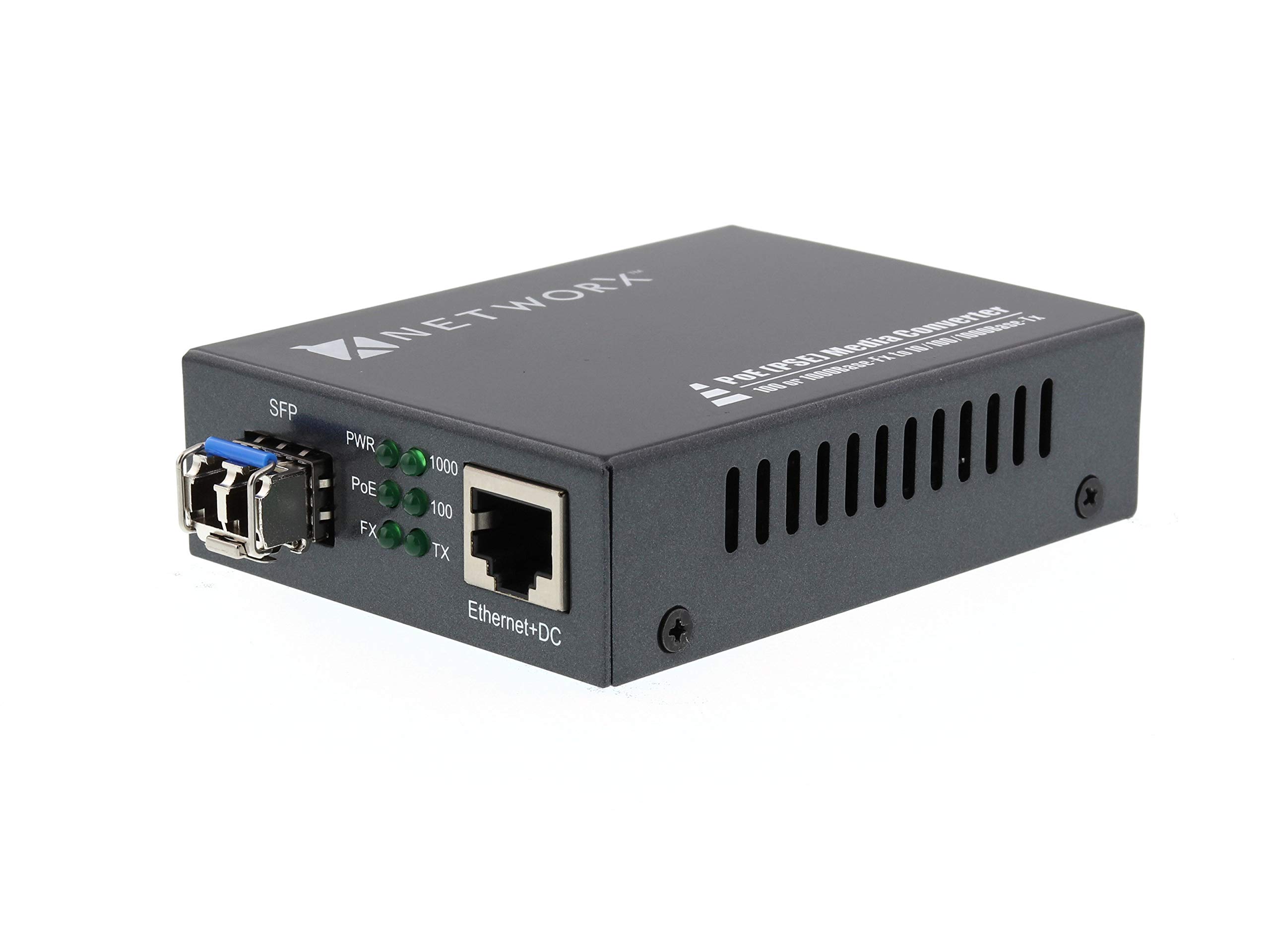Gigabit PoE Fiber Media Converter - 1000Base-LX-LC Single Mode | High-Speed Network Device for Office & Industrial Ethernet Connections