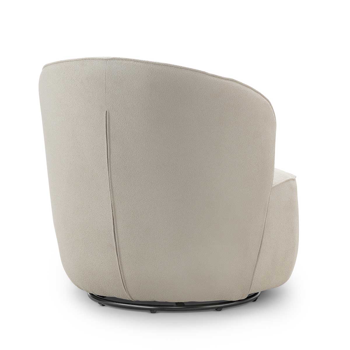 Atlas Boucle Swivel Lounge Chair - Modern Velvet Accent Chair for Living Room, Bedroom & Office - Comfortable Upholstered Armchair with 360° Rotation - Perfect for Reading, Relaxing & Home Decor