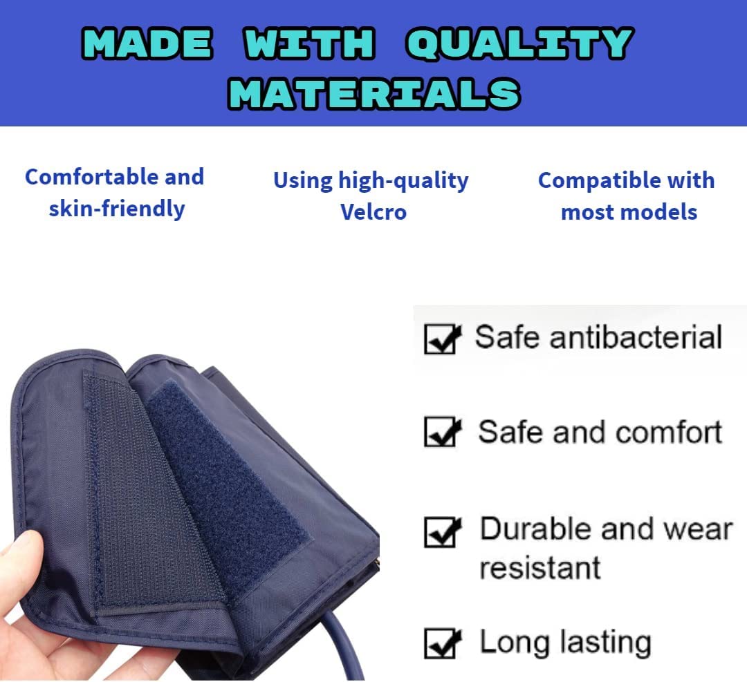 Universal Replacement Blood Pressure Cuff (15-26cm) for Upper Arm Digital BP Monitor - Small Size with 5mm Replaceable Connector | Ideal for Home Health Monitoring & Doctor's Office Use