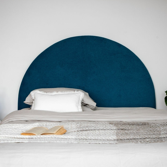 Half Round Headboard for Queen Bed - Custom Fabric Options | NZ Made | Perfect for Modern & Cozy Bedroom Decor