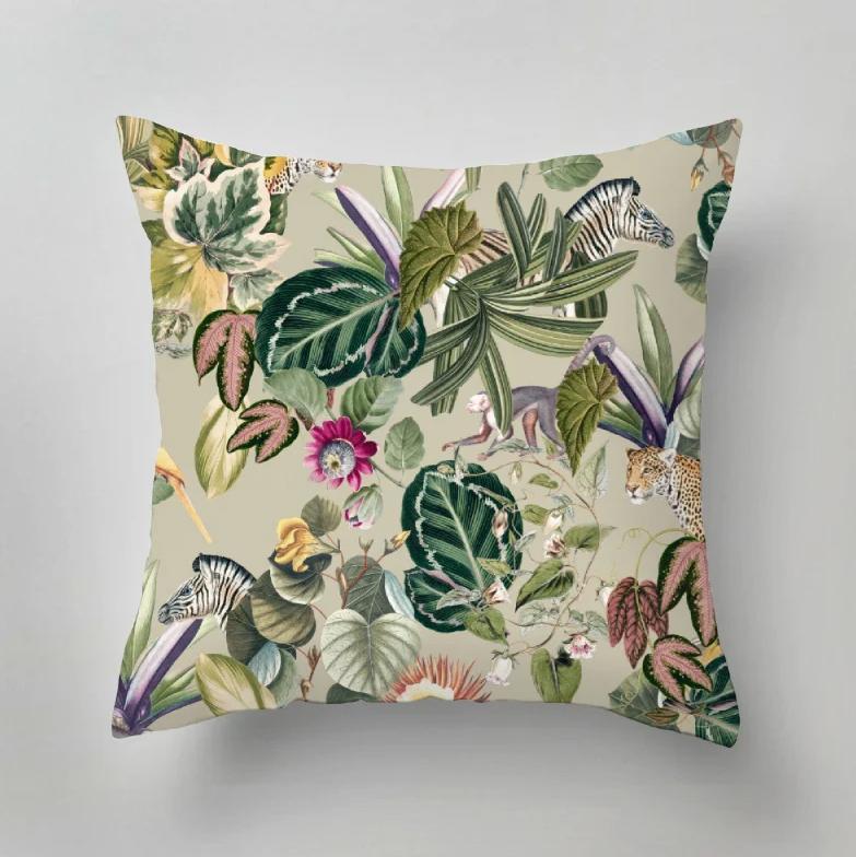 Outdoor Pillow - Bold Botanics Print Waterproof Cushion for Patio, Garden & Poolside - Perfect for Outdoor Relaxation & Decor
